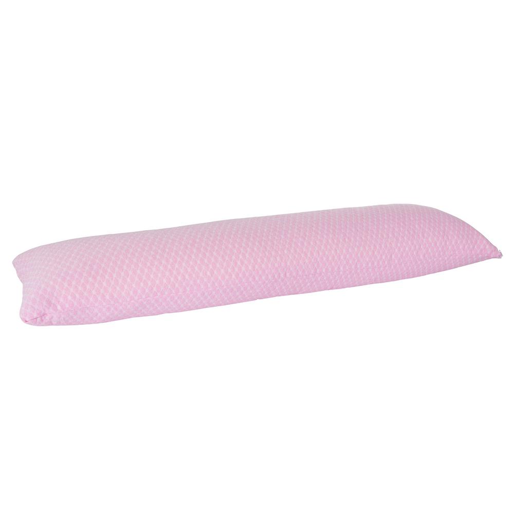 Lavish Home Pink Hypoallergenic Memory Foam Body Pillow With