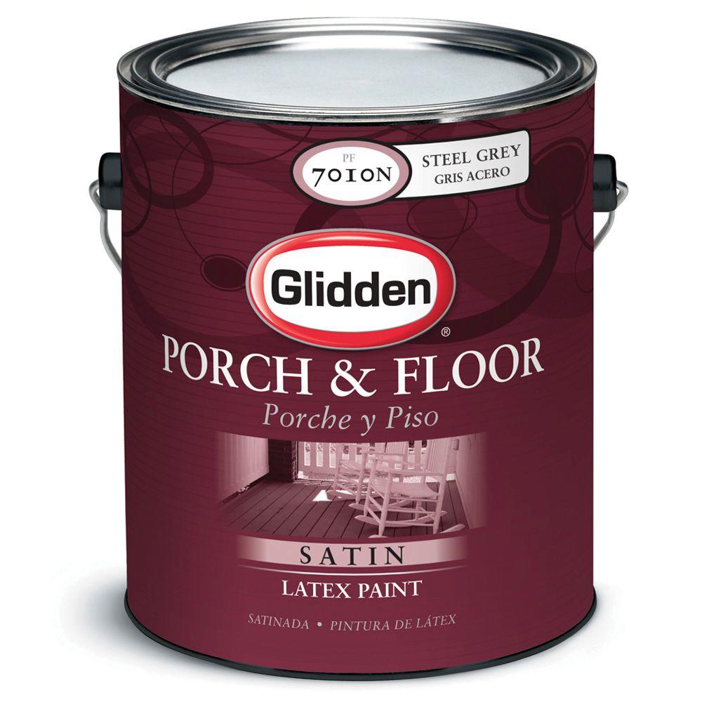 Glidden Porch And Floor 1 Gal Satin Latex Paint PF7016N 01 The Home   Steel Grey Glidden Porch And Floor Paint Colors Pf7016n 01 64 1000 