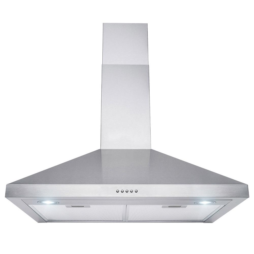 AKDY 36 in. Convertible Kitchen Wall Mount Range Hood in Stainless