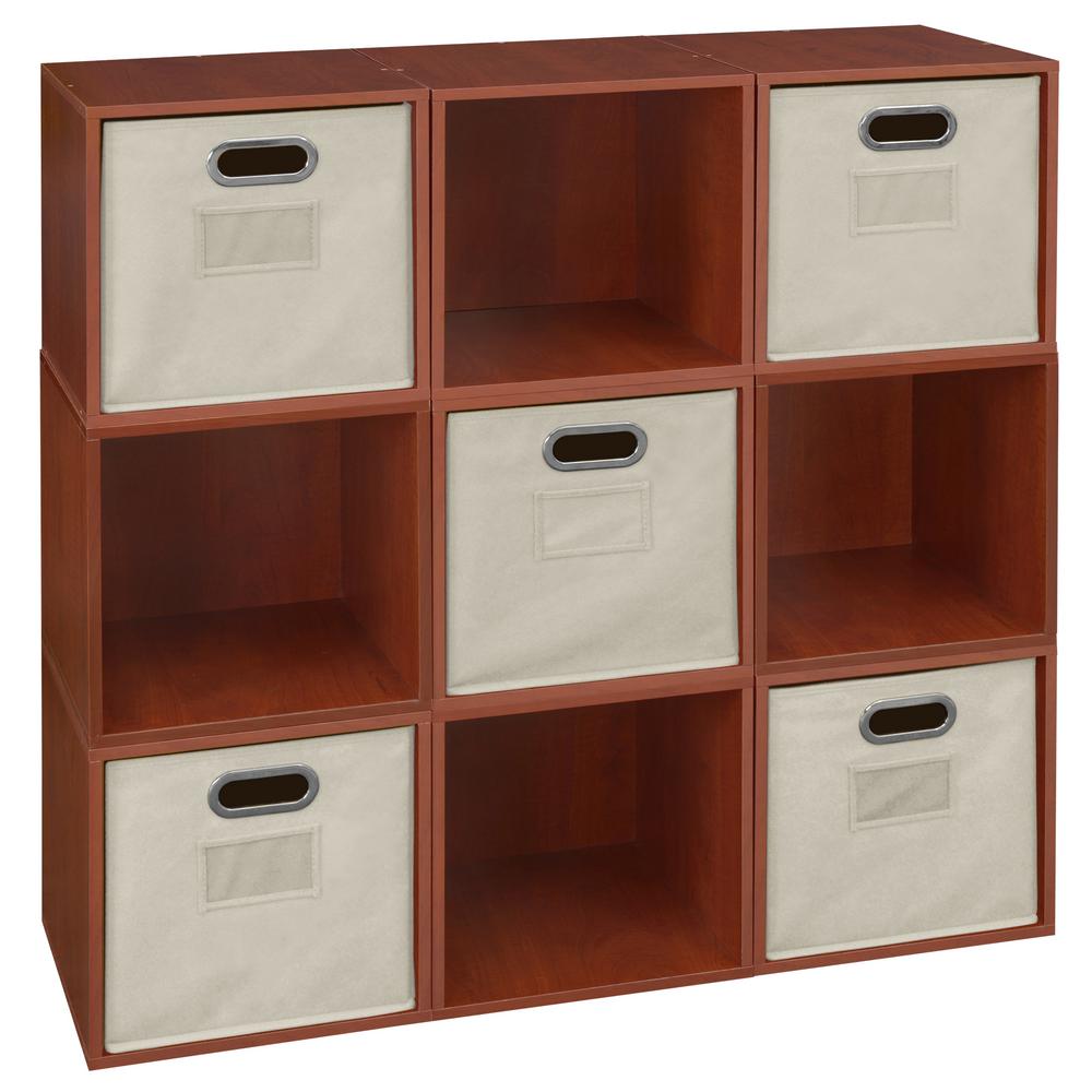 Niche Cubo 39 in. H x 39 in. W Cherry/Natural 9Cube and 5Bin