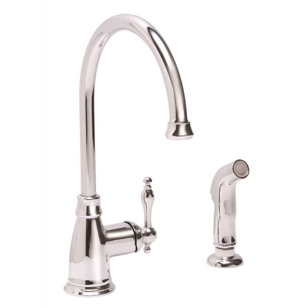 Wellington Single Handle Standard Kitchen Faucet With Side Sprayer Wellington Single Handle Standard Kitchen Faucet With Side Sprayer In Chrome
