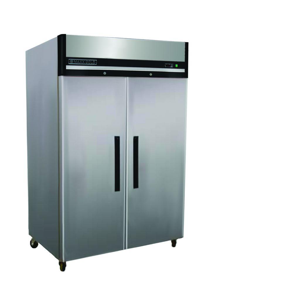 Maxx Cold X-Series 49 cu. ft. Double Door Commercial Reach in Upright Refrigerator in Stainless Steel by