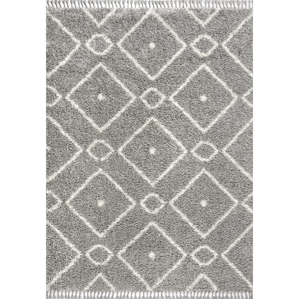 Jonathan Y Mercer Plush Tassel Moroccan Diamond Grey Cream 4 Ft Mercer Plush Tassel Moroccan Diamond Grey Cream 4 Ft X 6 Area Rug