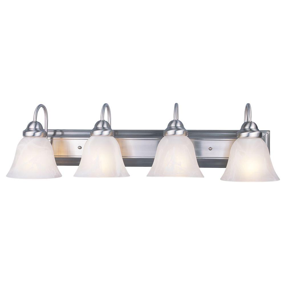 Filament Design Negron 4Light Brushed Nickel Incandescent Bath Vanity LightCLIXY5234620 The