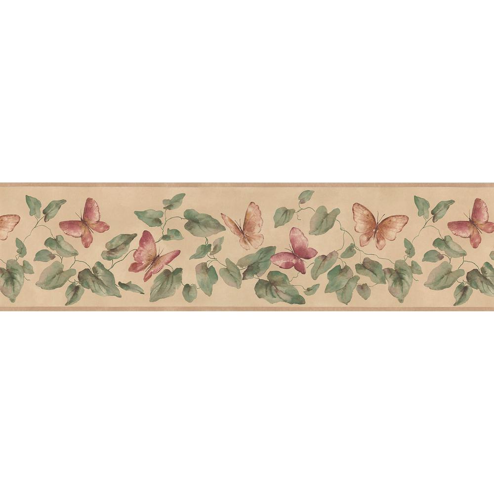 Butterfly Vine Wallpaper Border499B75709 The Home Depot