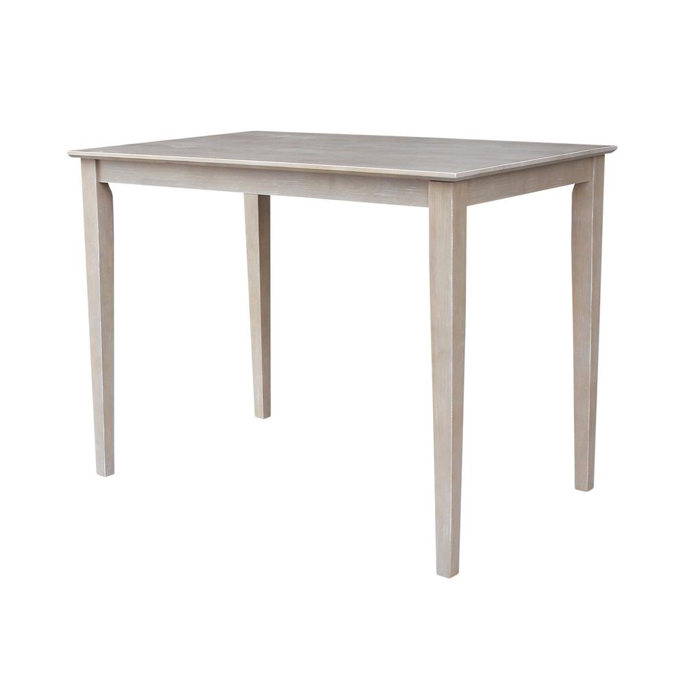 International Concepts 30 In X 48 Weathered Taupe Gray Solid 30 In X 48 Weathered Taupe Gray Solid Wood Counter Height Table