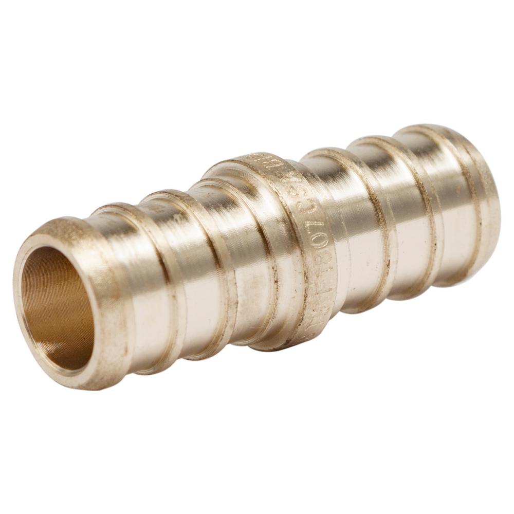 LTWFITTING 1/2 in. Brass PEX Barb Coupling Fitting (5-Pack ...