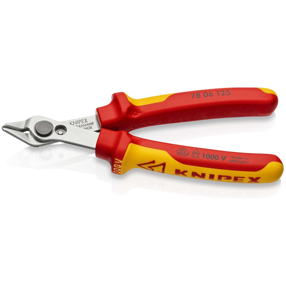 KNIPEX 5 in. Electronics Super Knips with Insulated Handles78 06 125 The Home Depot