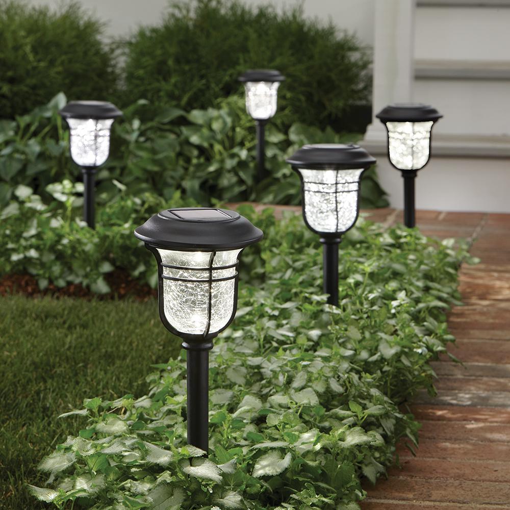 black solar landscape lights