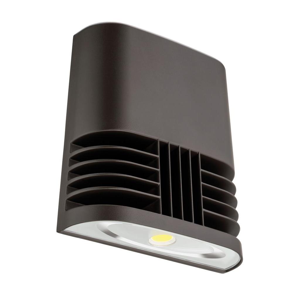 Lithonia lighting olwx1 contractor select 13 watt dark bronze outdoor dusk to dawn low profile integrated led wall pack light olwx1 led 13w 40k m4 the