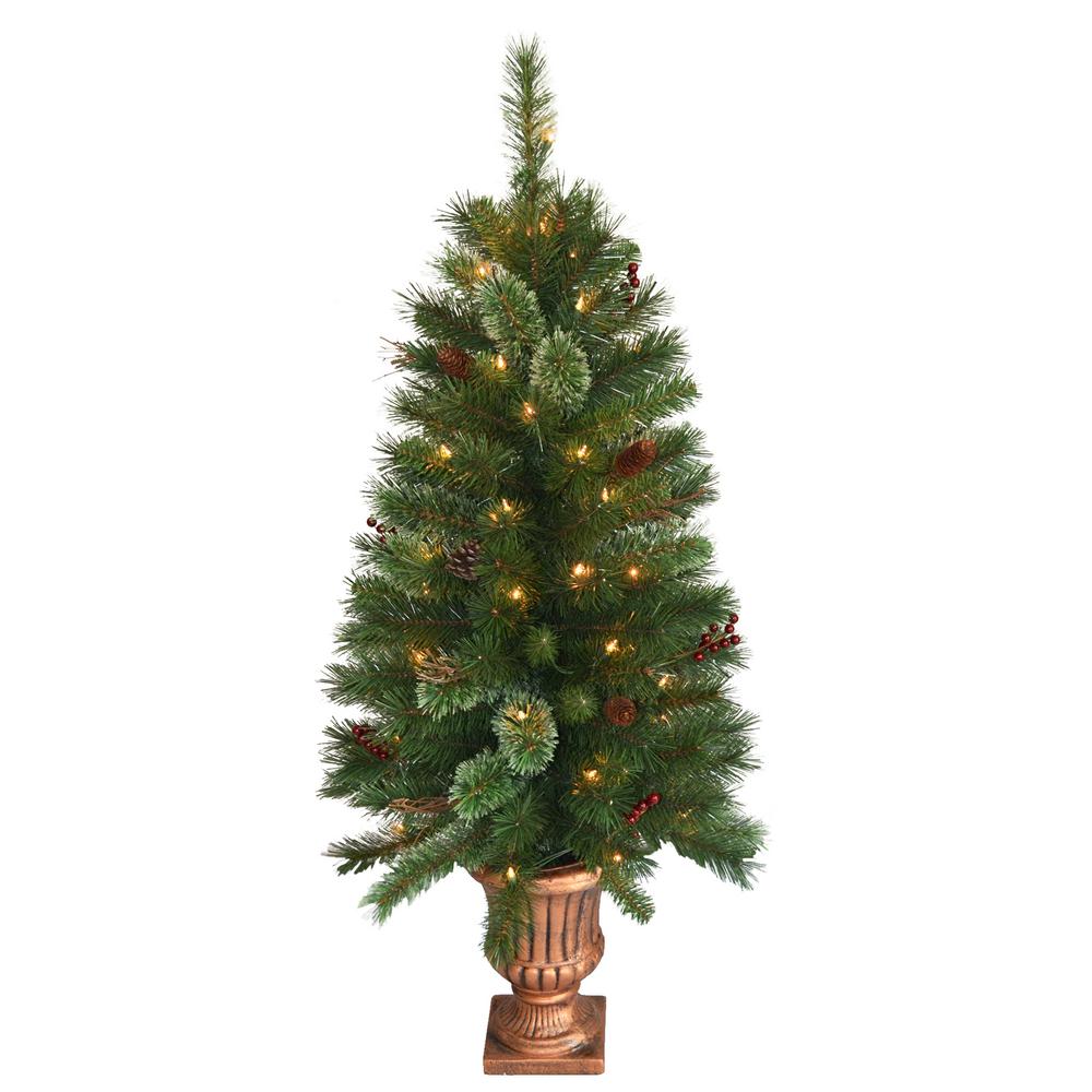 National Tree Company 4 ft. Glistening Pine Entrance Artificial ...