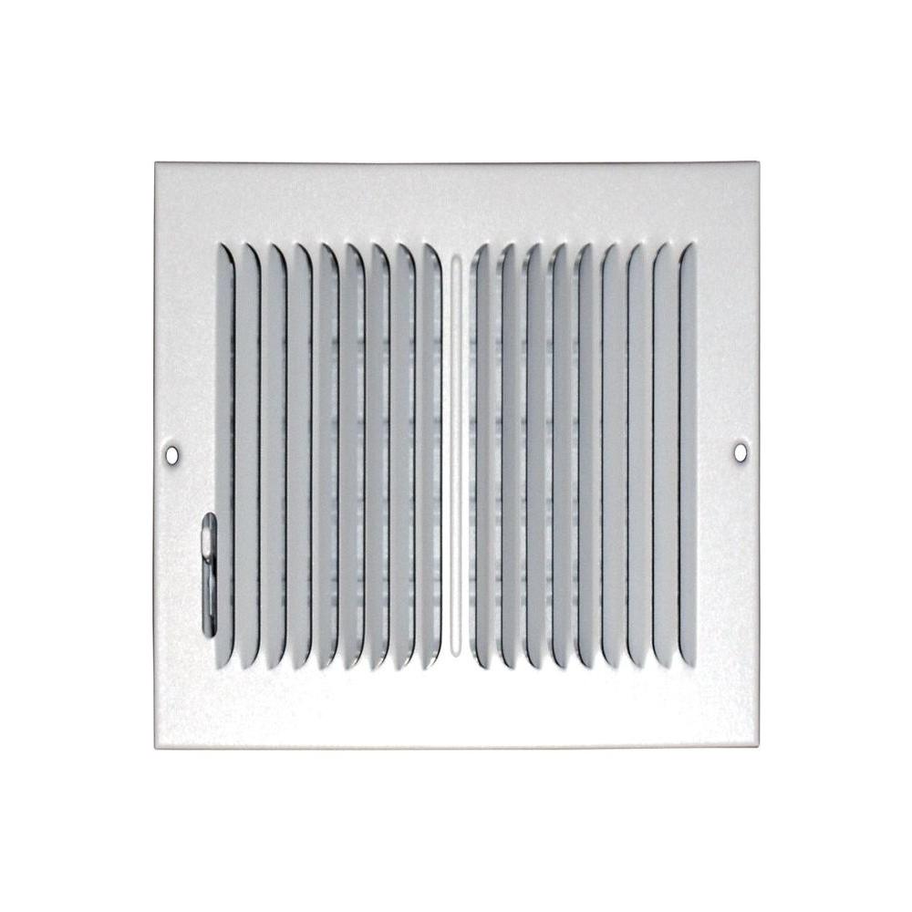 Speedi Grille 8 In X 8 In Ceiling Sidewall Vent Register White