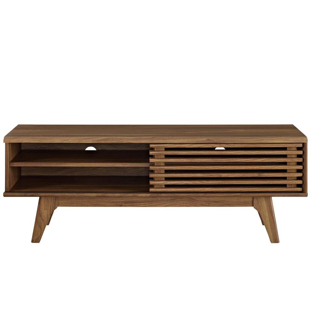 Modway Render 48 In Walnut Tv Stand Eei 2539 Wal The Home