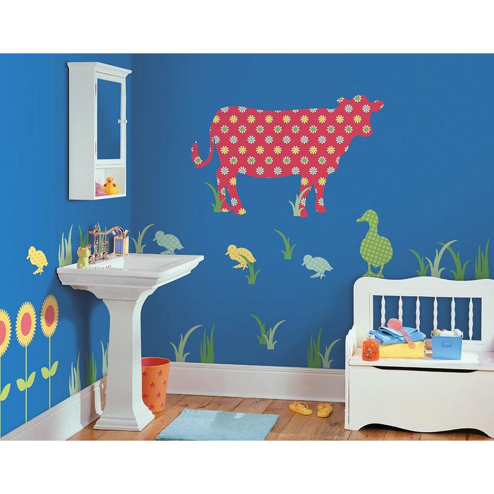 ZooWallogy 37 in x 24 in Dakota the Cow Wall  Decal  