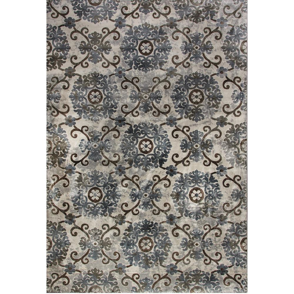 Dynamic Rugs Royal Treasure Soft Blue Mocha 2 Ft X 3 5 In Dynamic Rugs Royal Treasure Soft Blue Mocha 2 Ft X 3 5
