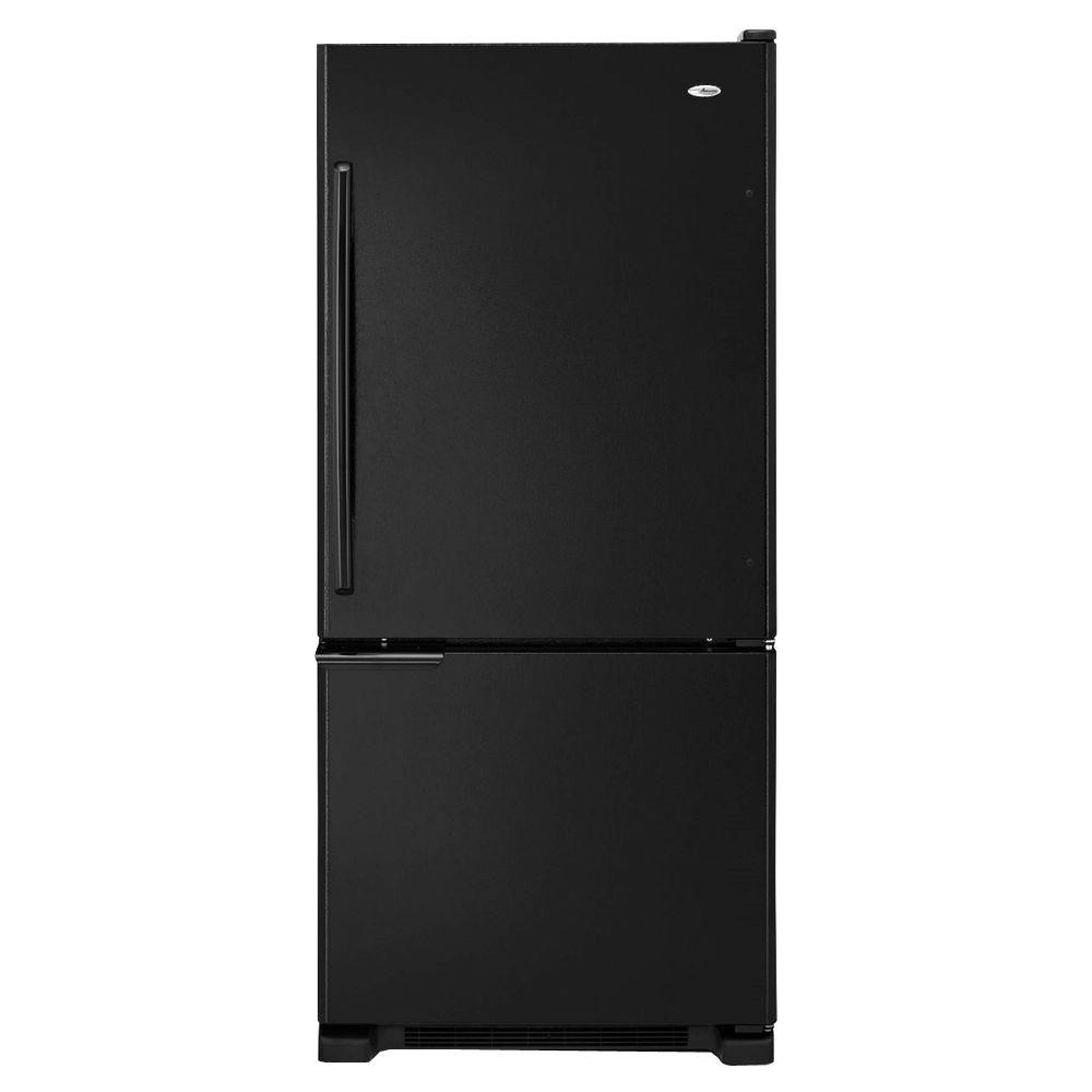Amana 30 in. W 18.7 cu. ft. Bottom Freezer Refrigerator in Black