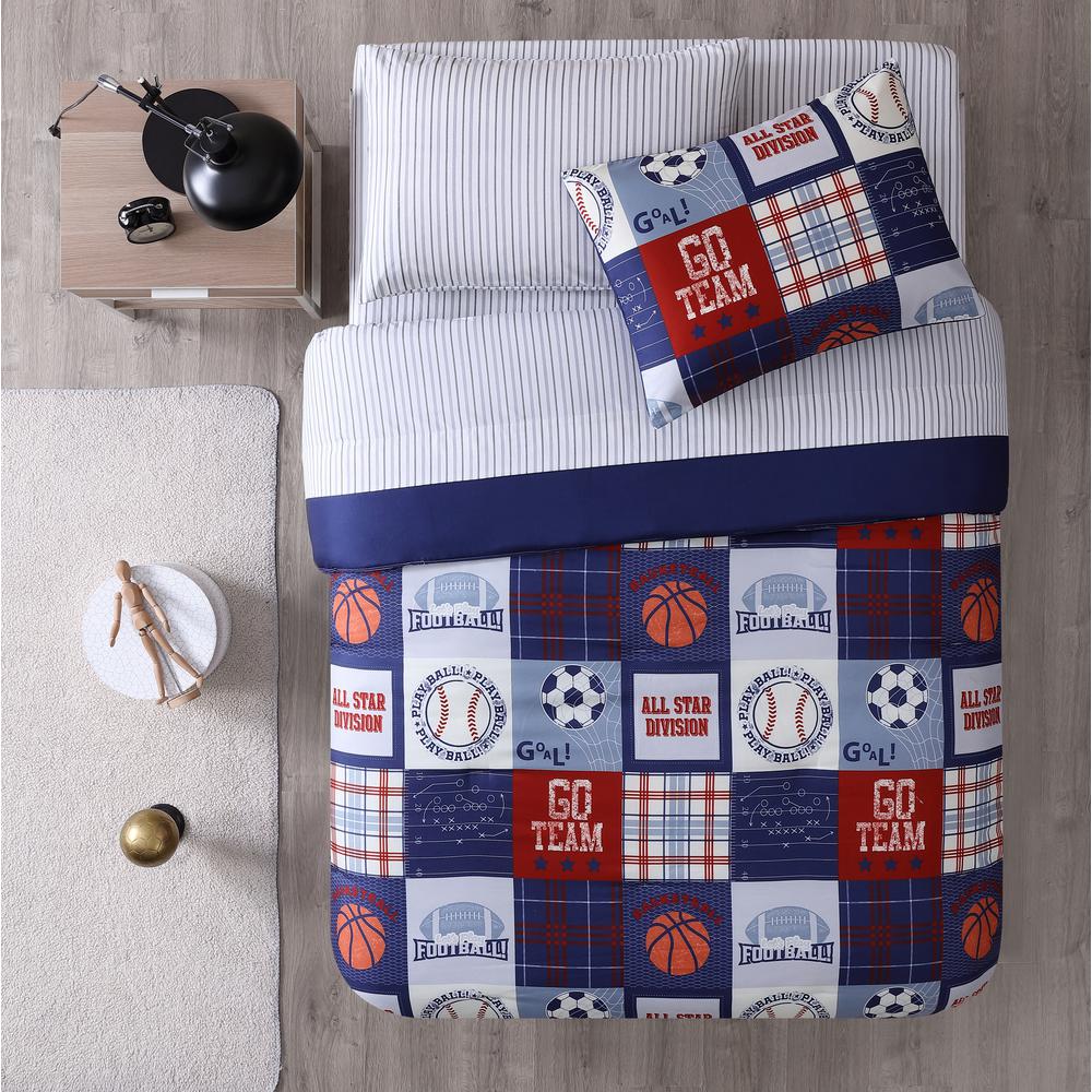 Kute Kids 2 Piece Sports Fan Twin Comforter Set M628566 The Home