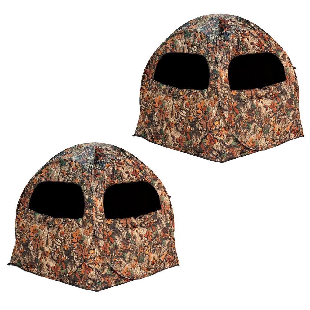 Barronett Blinds Terminator Waylay Camo Portable 2 Person Hunting Ground Blind