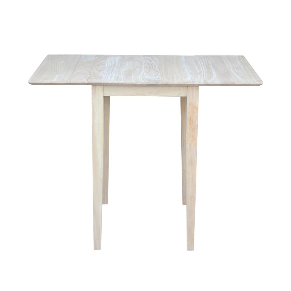 International Concepts Small Drop Leaf Wood Unfinished Dining Table T 2236d The Home Depot