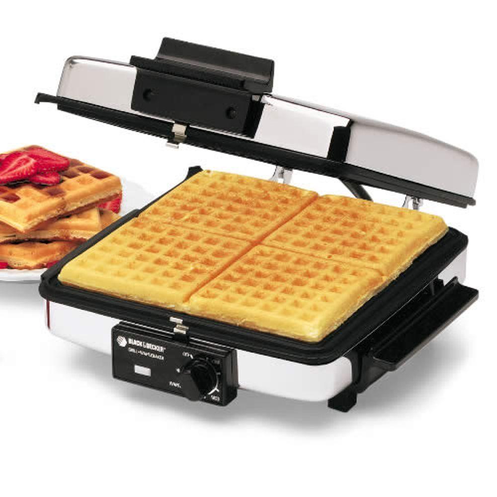 BLACK+DECKER Grill and Waffle BakerG48TD The Home Depot