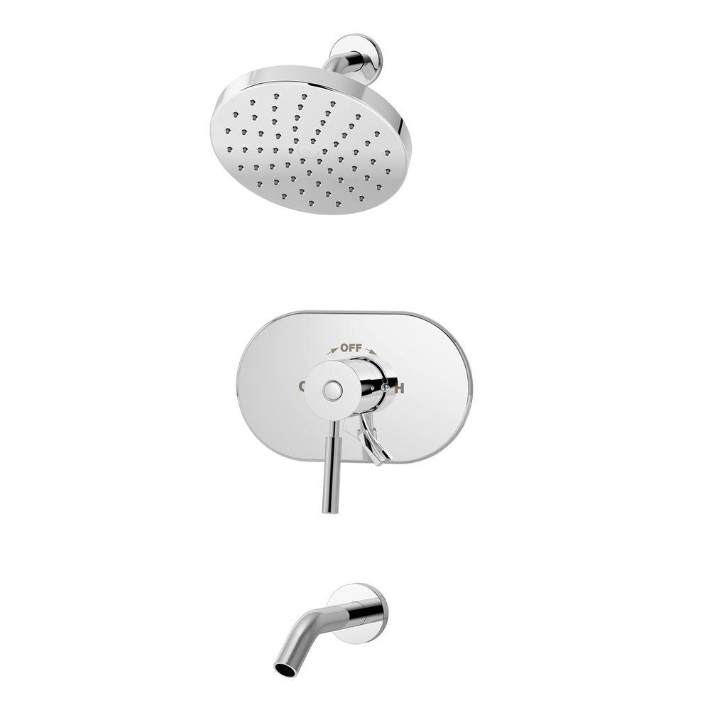 Symmons Sereno 1Handle 1Spray Tub and Shower Faucet in Chrome (Valve