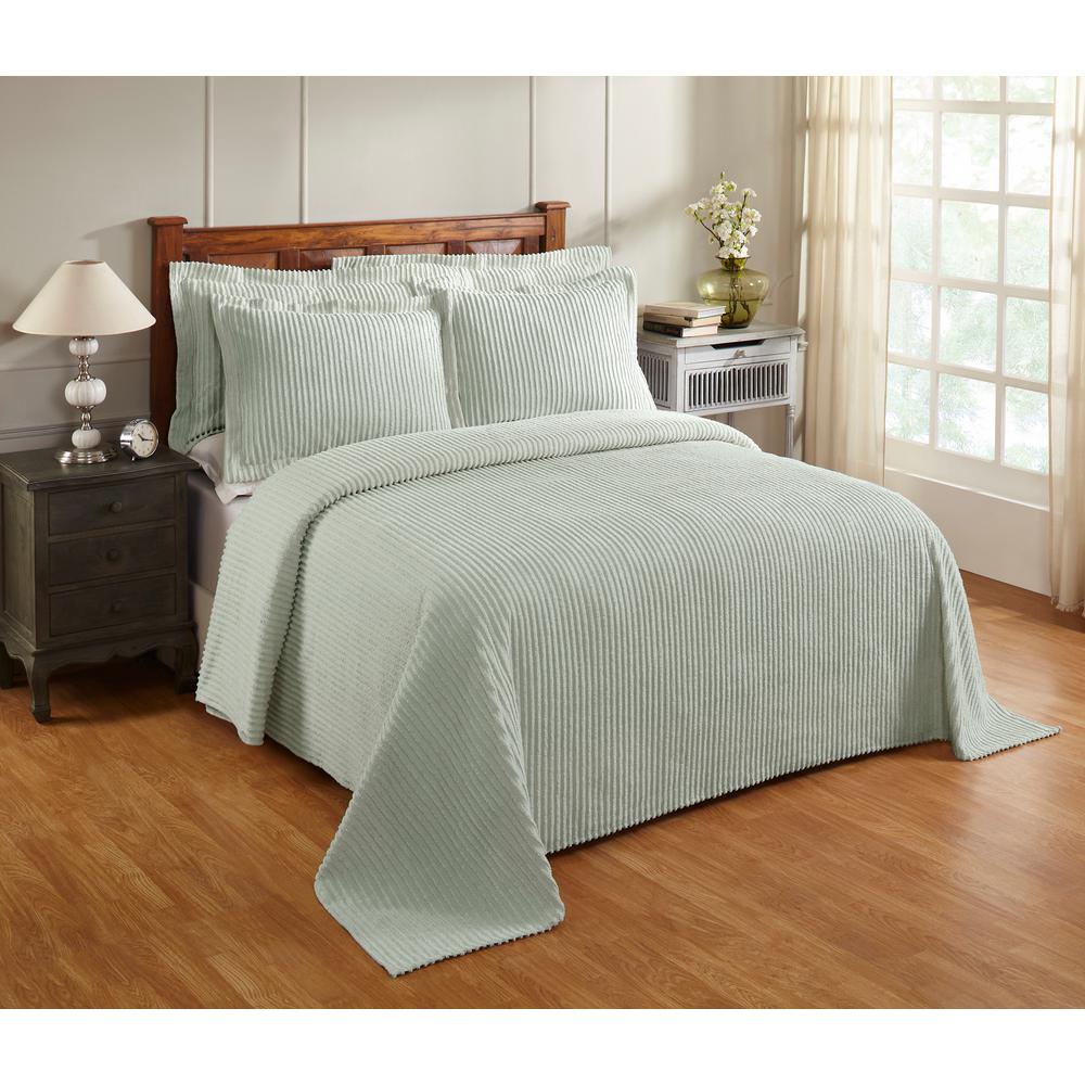 Better Trends Julian 96 In X 110 In Double Sage Bedspread Ss