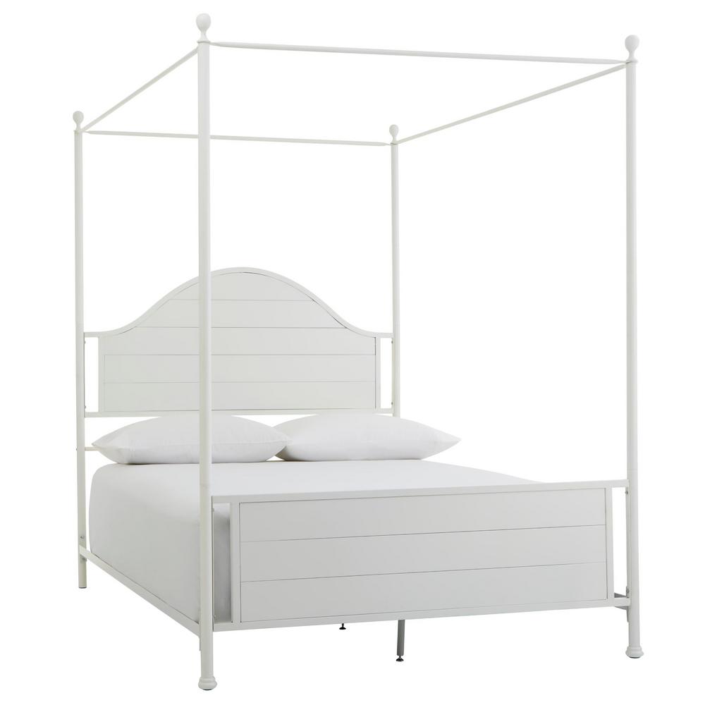 white canopy bed
