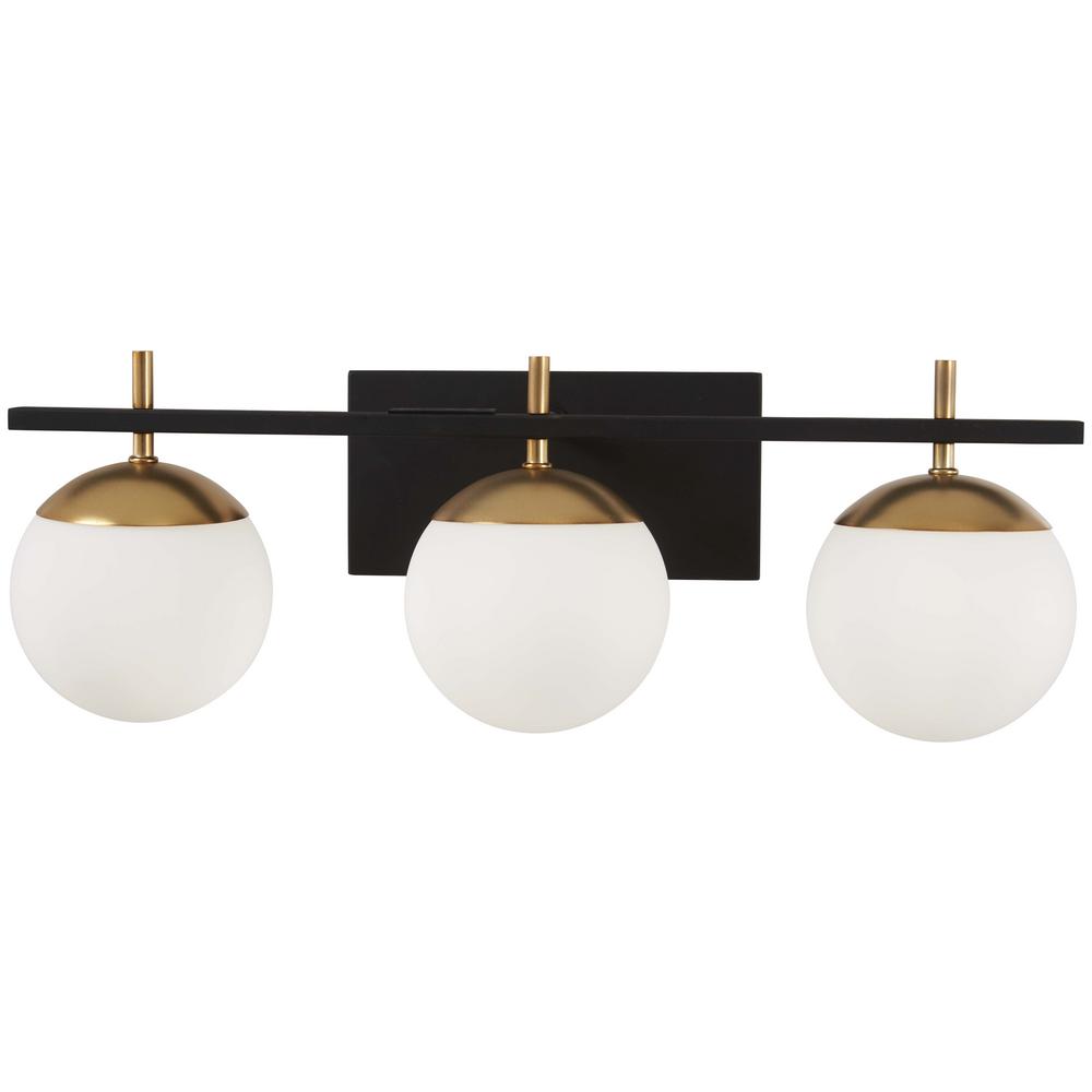 black modern vanity light