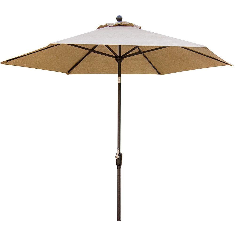 California Umbrella 11 Ft Fiberglass Collar Tilt Double Vented Patio Umbrella In Antique Beige Olefin Gscuf118705 F22 Dwv The Home Depot