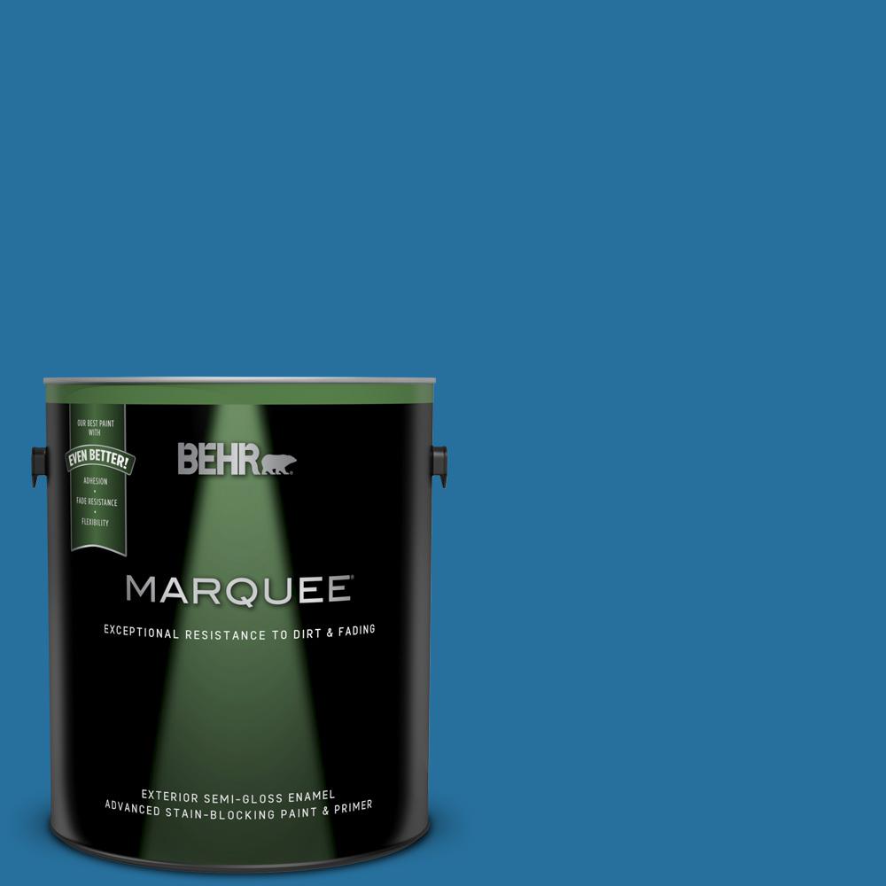 BEHR MARQUEE 1 gal. 550B7 Blue Ocean SemiGloss Enamel BEHR MARQUEE 1 gal. 550B7 Blue Ocean SemiGloss Enamel
