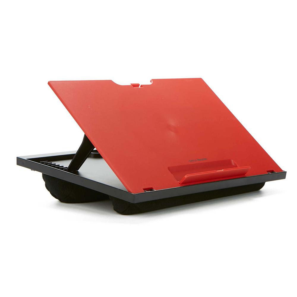 Mind Reader Adjustable 8 Position Lap Top Desk with Cushions, Monitor