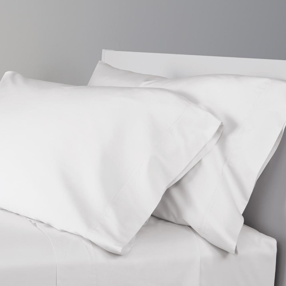 White Solid 300 Thread Count Bamboo Cotton Sa King Pillowcase Set Of 2 White Solid 300 Thread Count Bamboo Cotton Sa King Pillowcase Set Of 2