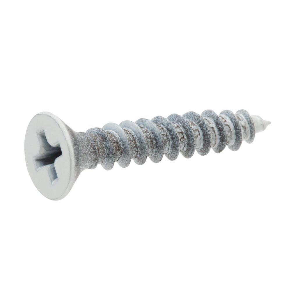 Everbilt 4 x 1 in. ZincPlated FlatHead Wood Screw (10 per Pack)806901 The Home Depot