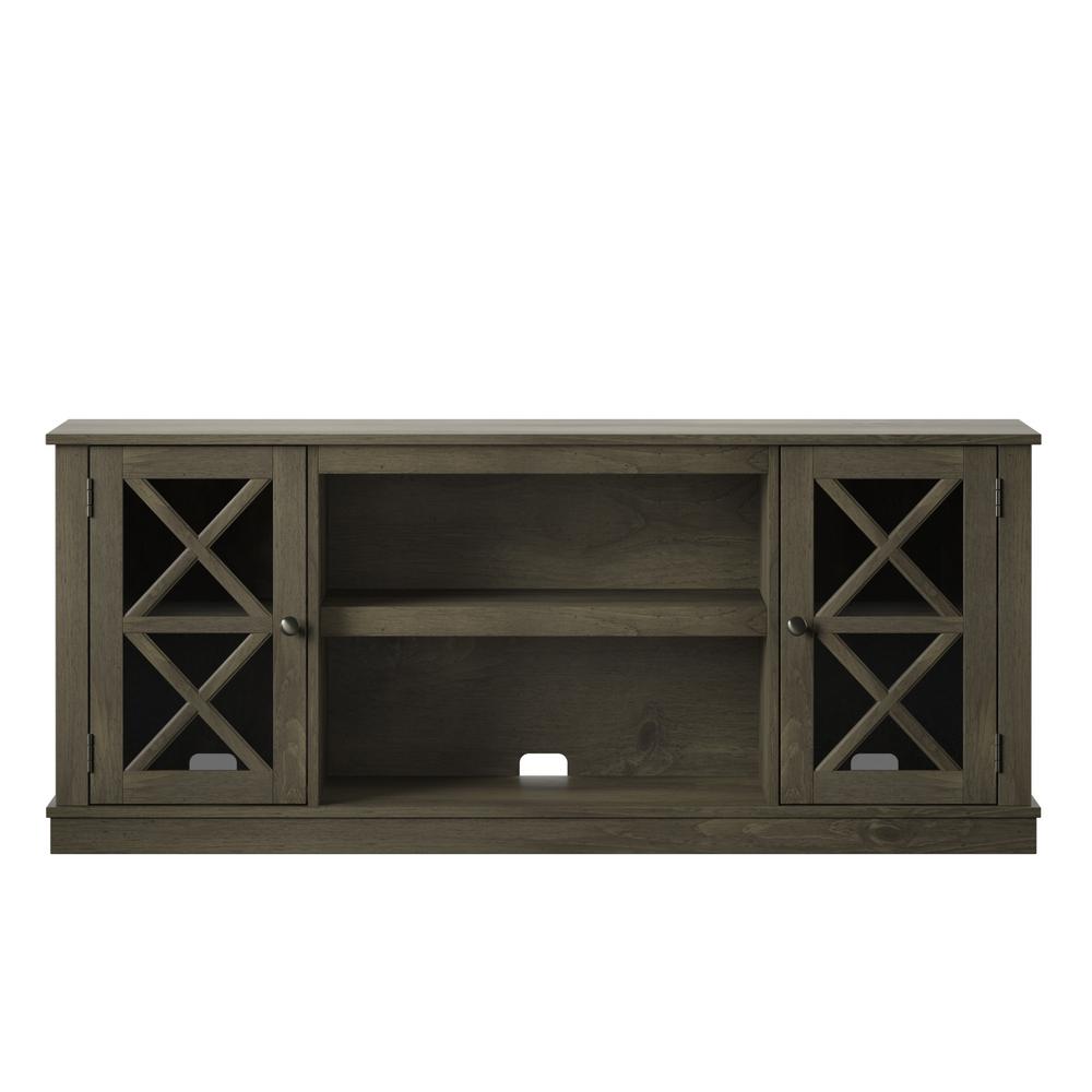 Twin Star Home 60 in. Spanish Gray TV Stand with 2shelves fits TV's up