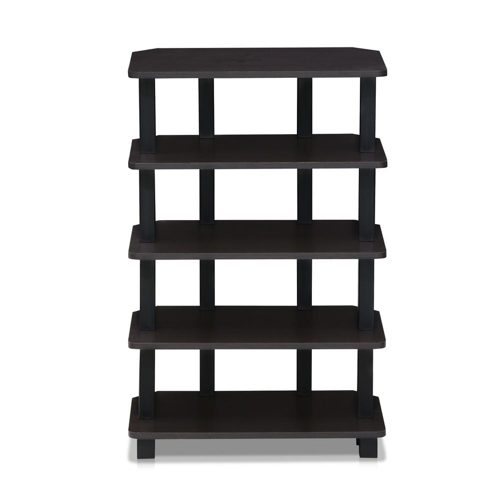 Modern 11 61 In Bookcases Home Office Furniture The Depot Turn N Espresso 5 Tier Corner Storage Shelf