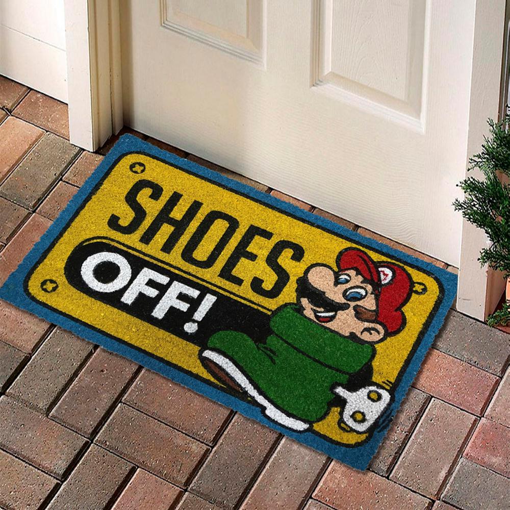 Pyramidamerica Super Mario Shoes Off 17 In X 29 In Coir Door Mat