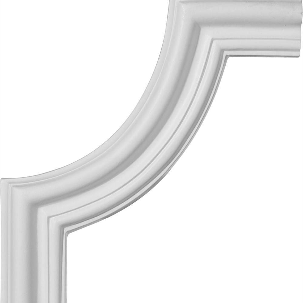Ekena Millwork 3/4 in. x 101/2 in. x 101/2 in. Polyurethane Seville Panel Moulding Corner