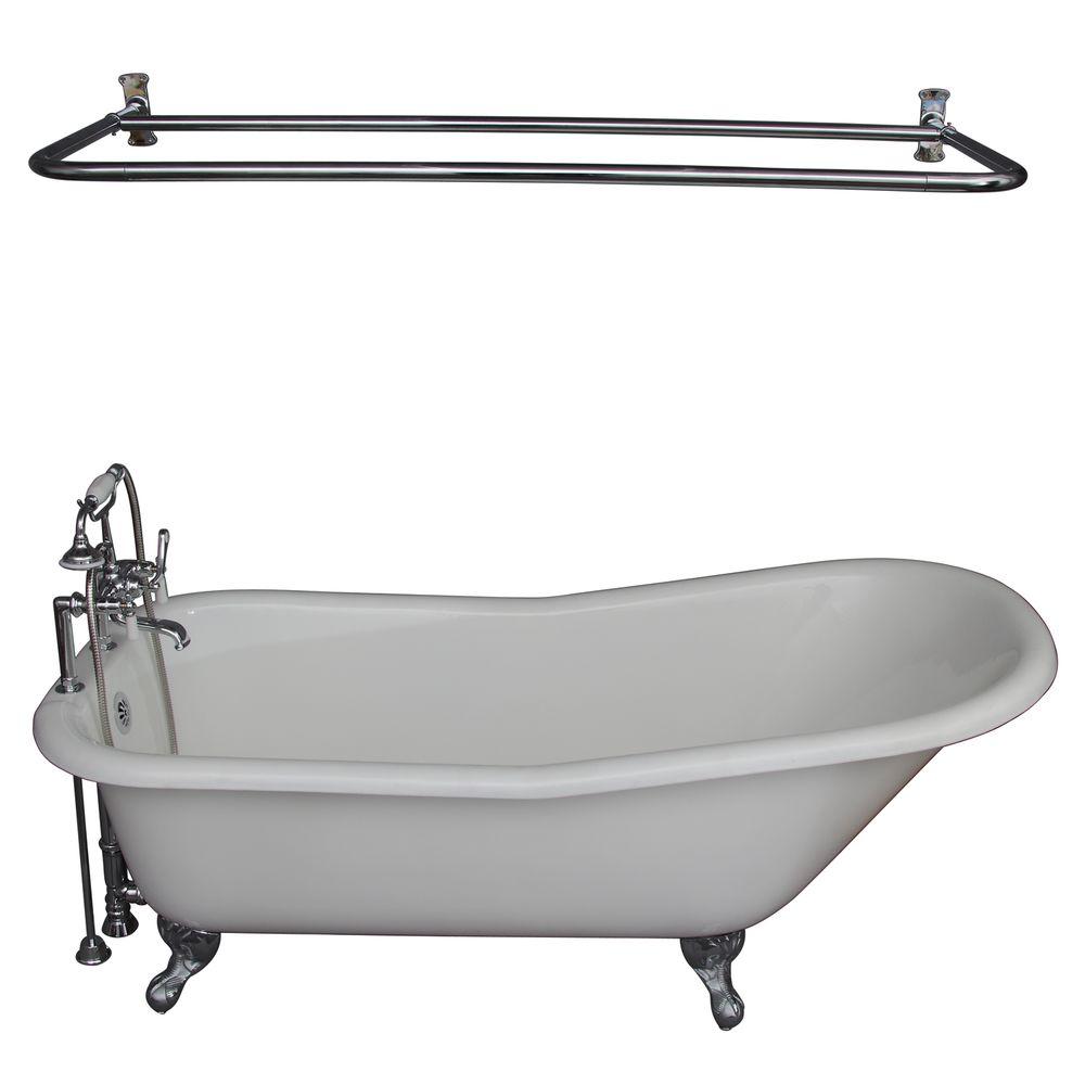 Barclay Products 5.6 ft. Cast Iron Ball and Claw Feet Slipper Tub in ...