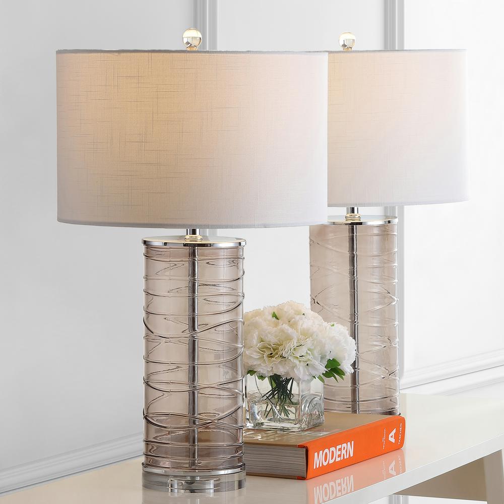 cylinder glass table lamp