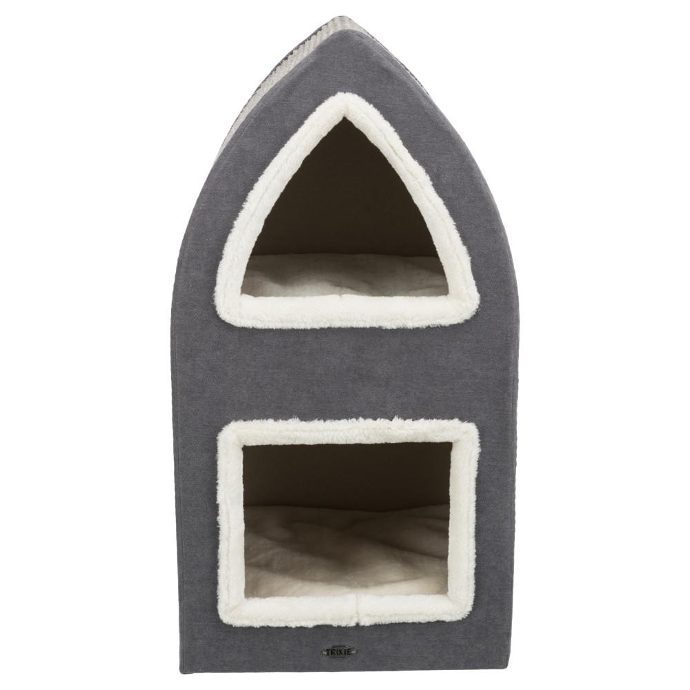 Trixie Gray Marcy Designer Cat Condo Tower 44990 The Home Depot