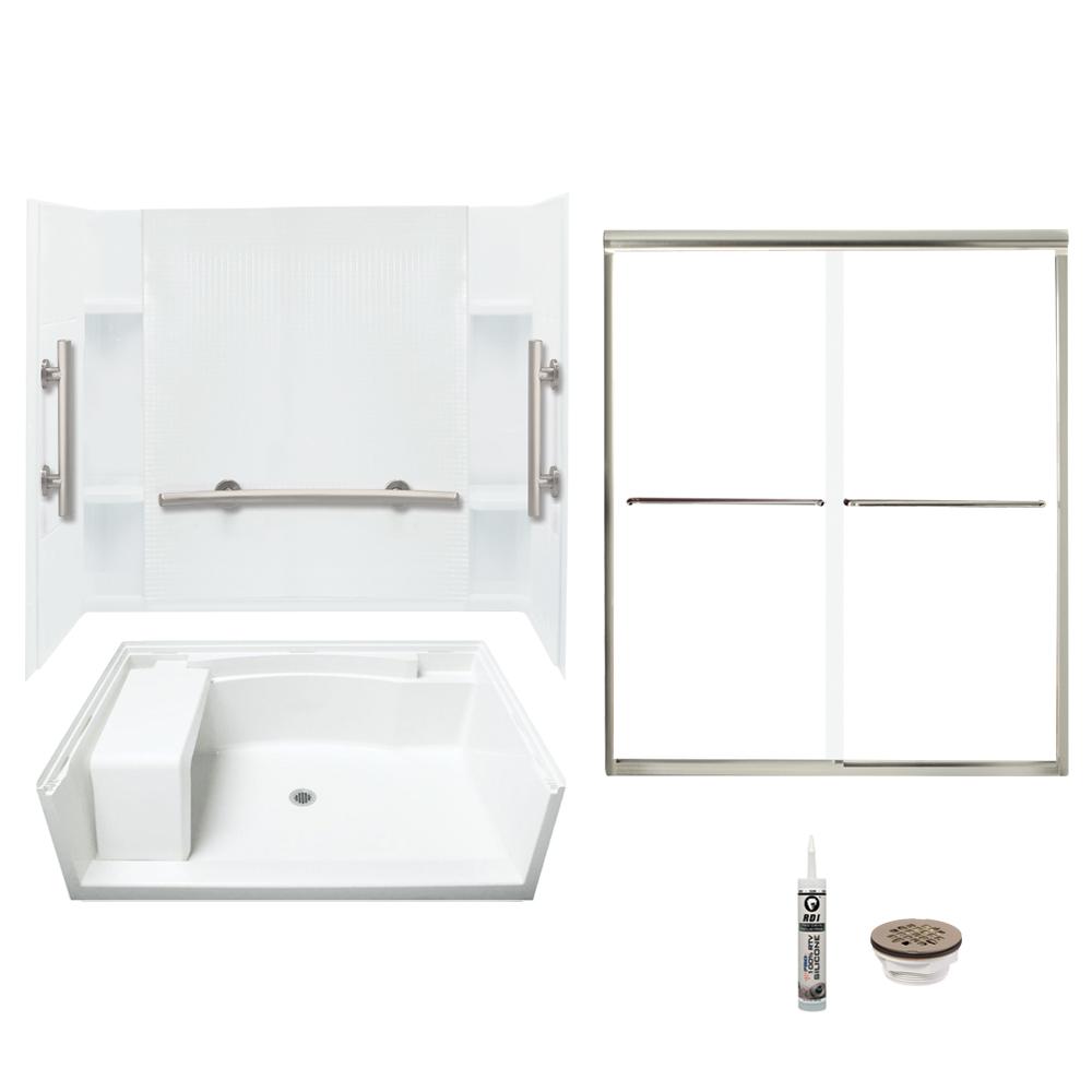 STERLING Accord 36 in. x 60 in. x 74.75 in. Center Drain Alcove Shower
