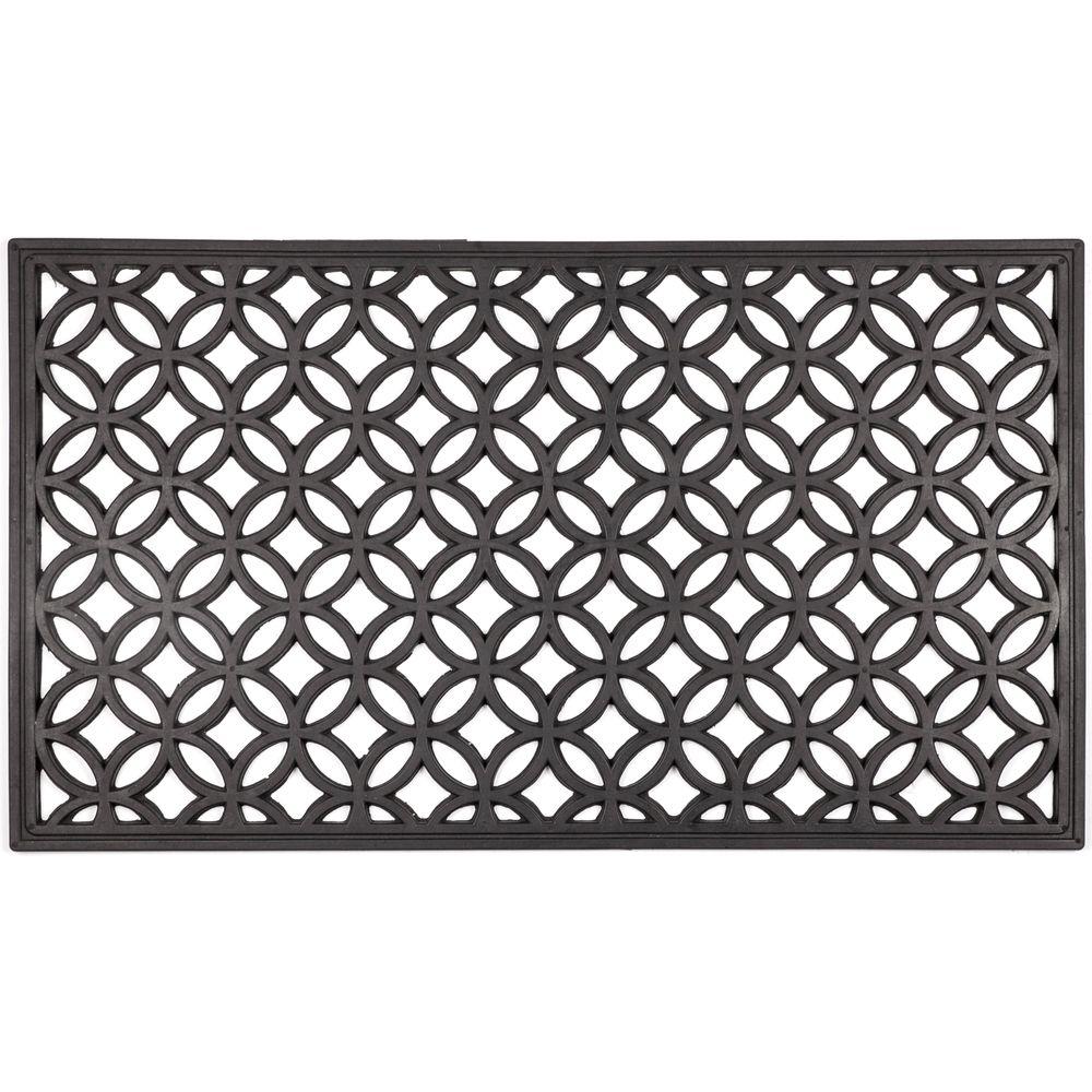 Entryways Circle Chains 16 In X 28 In Recycled Rubber Door Mat
