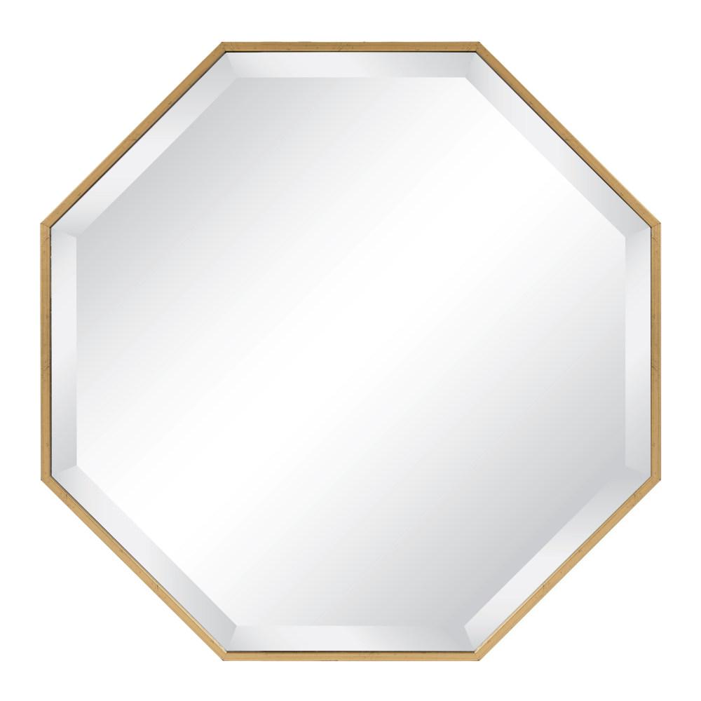 Kate And Laurel Rhodes Octagon Black Mirror 213028 The Home Depot