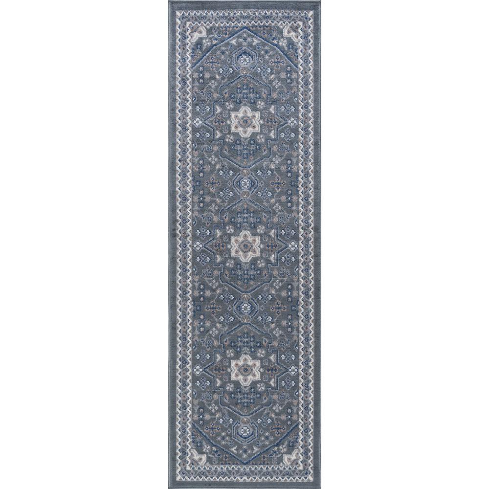 Tayse Rugs Hampton Traditional Gray 2 Ft. X 10 Ft. Runner Rug-hmp4009 