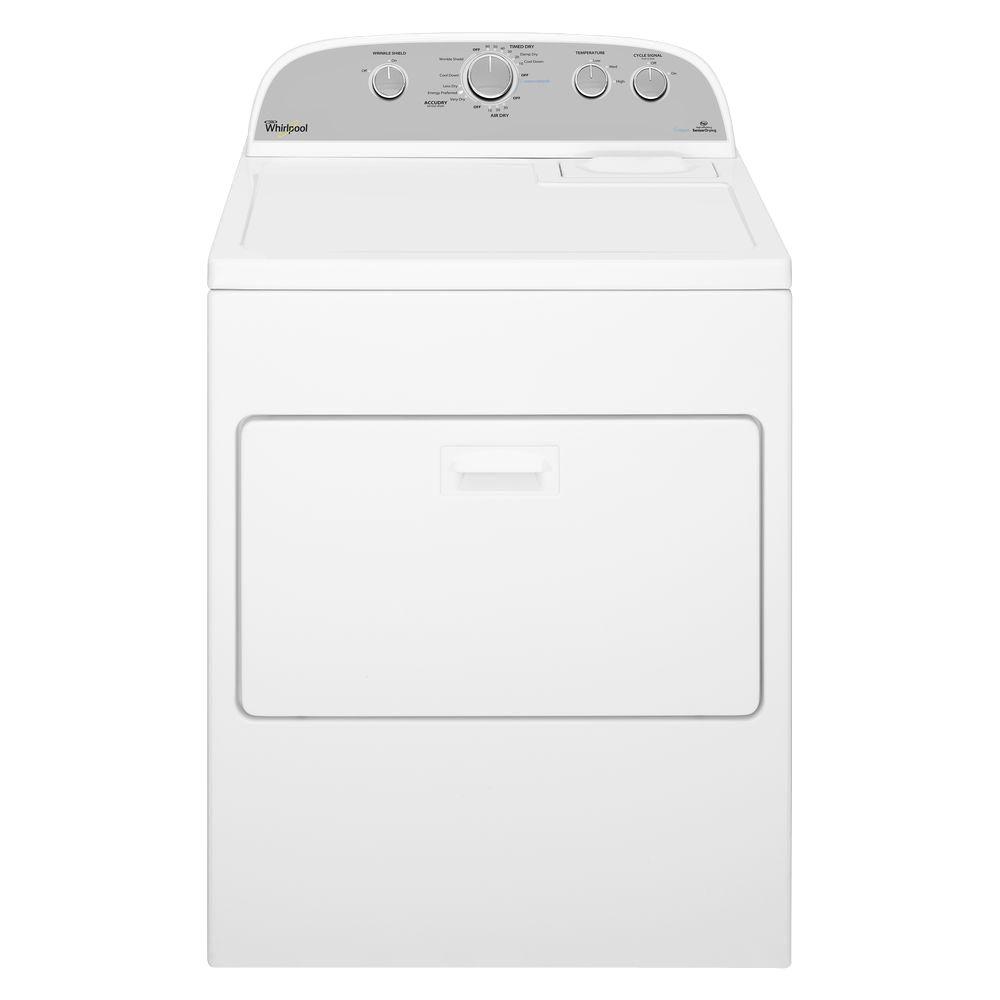 Whirlpool 7.0 cu. ft. 240-Volt White Electric Vented Dryer with AccuDry-WED49STBW - The Home Depot | Whirlpool Dryer Wiring Diagram 240 Vac | | The Home Depot