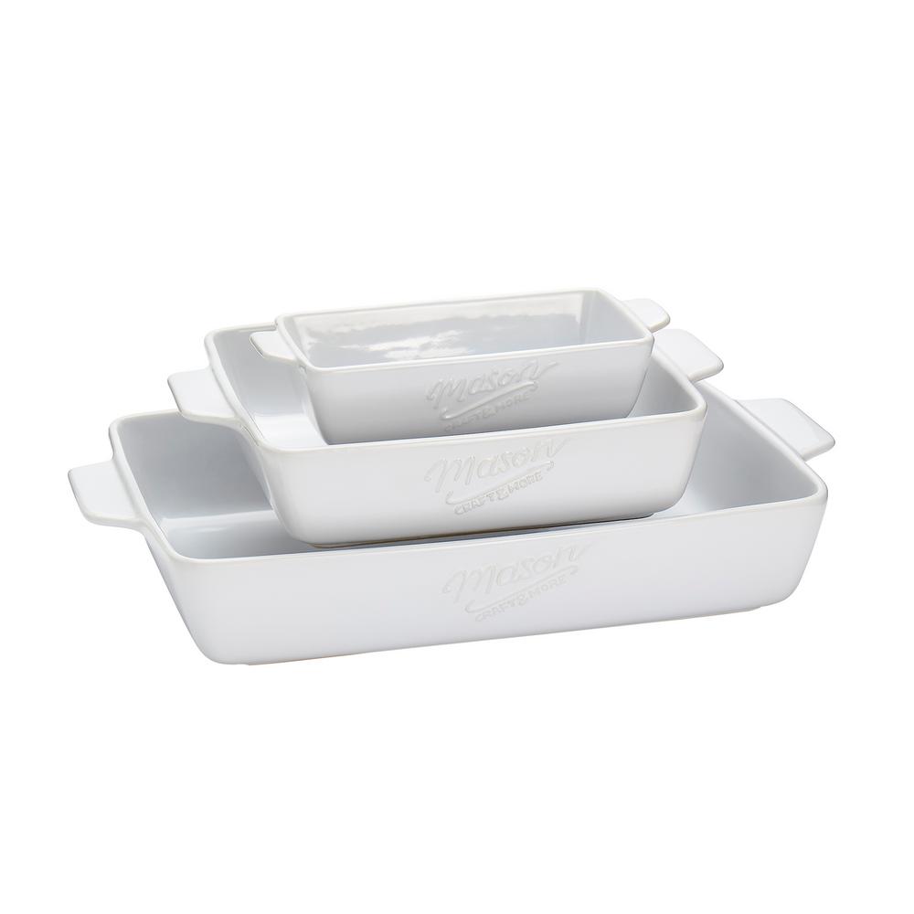 Mason Craft and More 3Piece Ceramic Bakeware Set TPTM6778 The Home