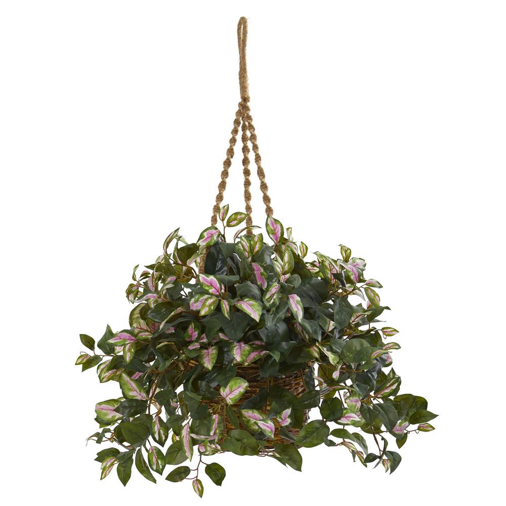 Nearly Natural Indoor Hoya Artificial Plant Hanging Basket6490 The