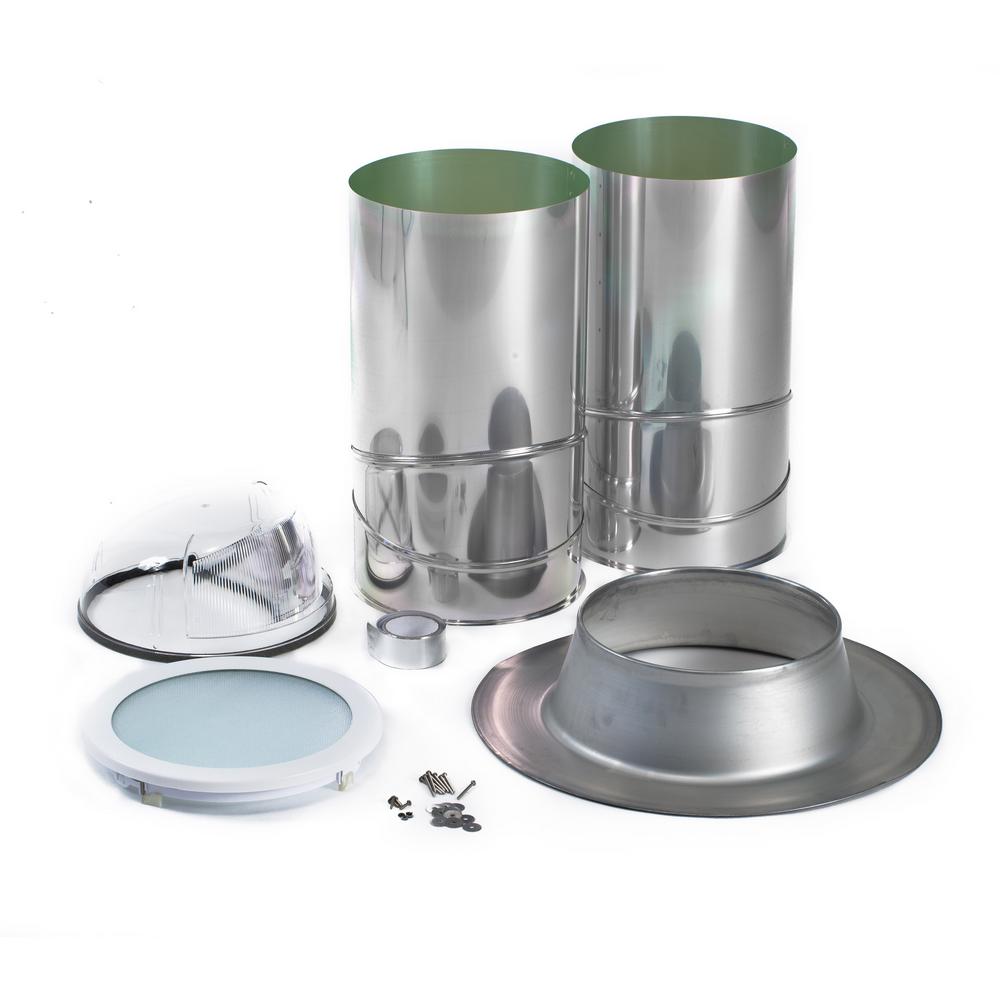 ODL 14 in. Aluminum Flashing Tubular Skylight for Asphalt Shingle, Flat