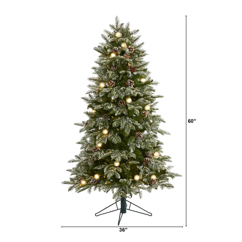 5 foot pre lit christmas tree