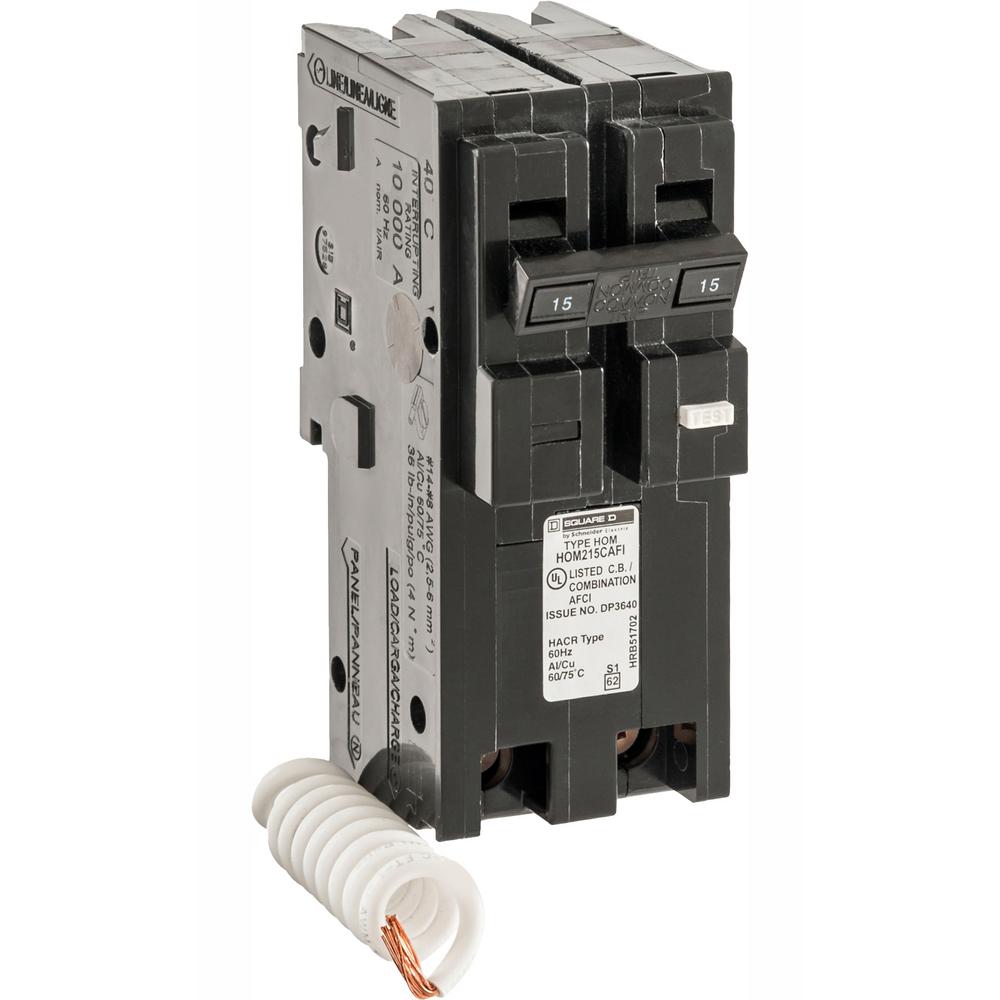Square D Homeline 80 Amp 2-Pole Circuit Breaker Electrical Center Box